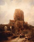 David Roberts Doorish Tower on the Bridge at Cordoba painting